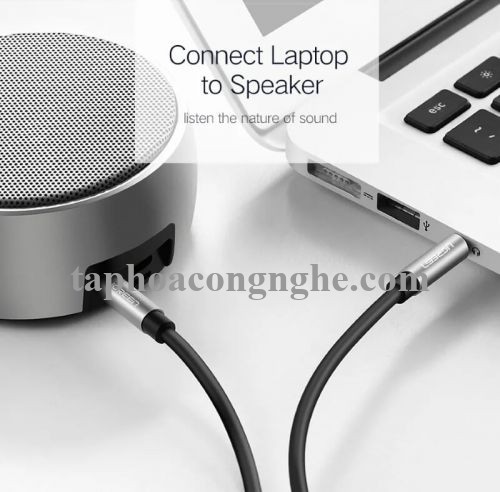 Ugreen 10723 0.5M màu Đen Cáp âm thanh 2 đầu 3.5mm dương dây dẹt AV119 30010723